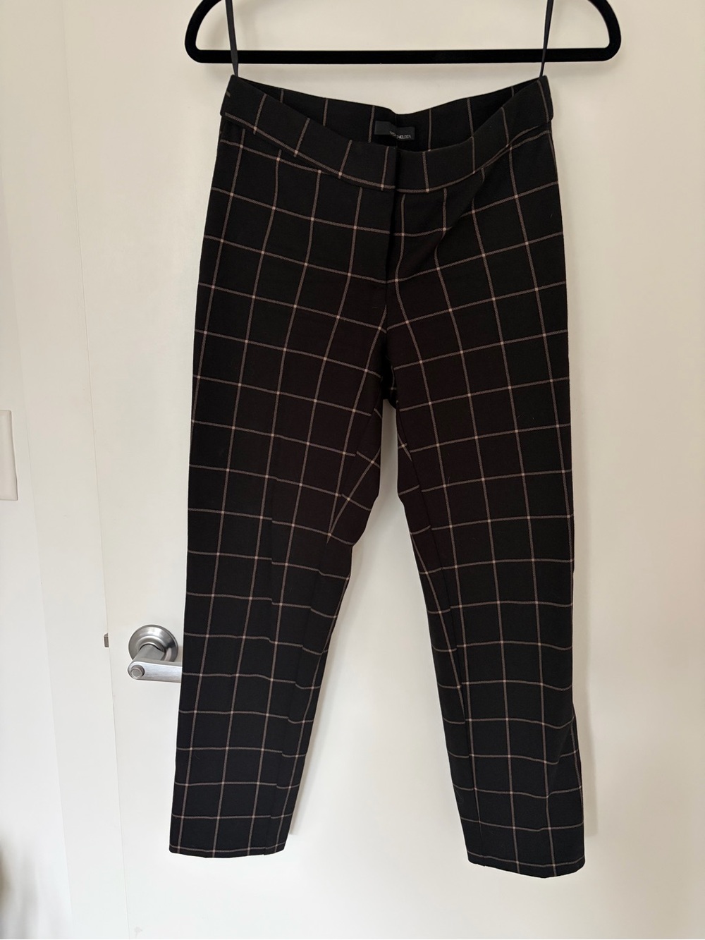 Amanda & Chelsea Black Windowpane Ankle Pants